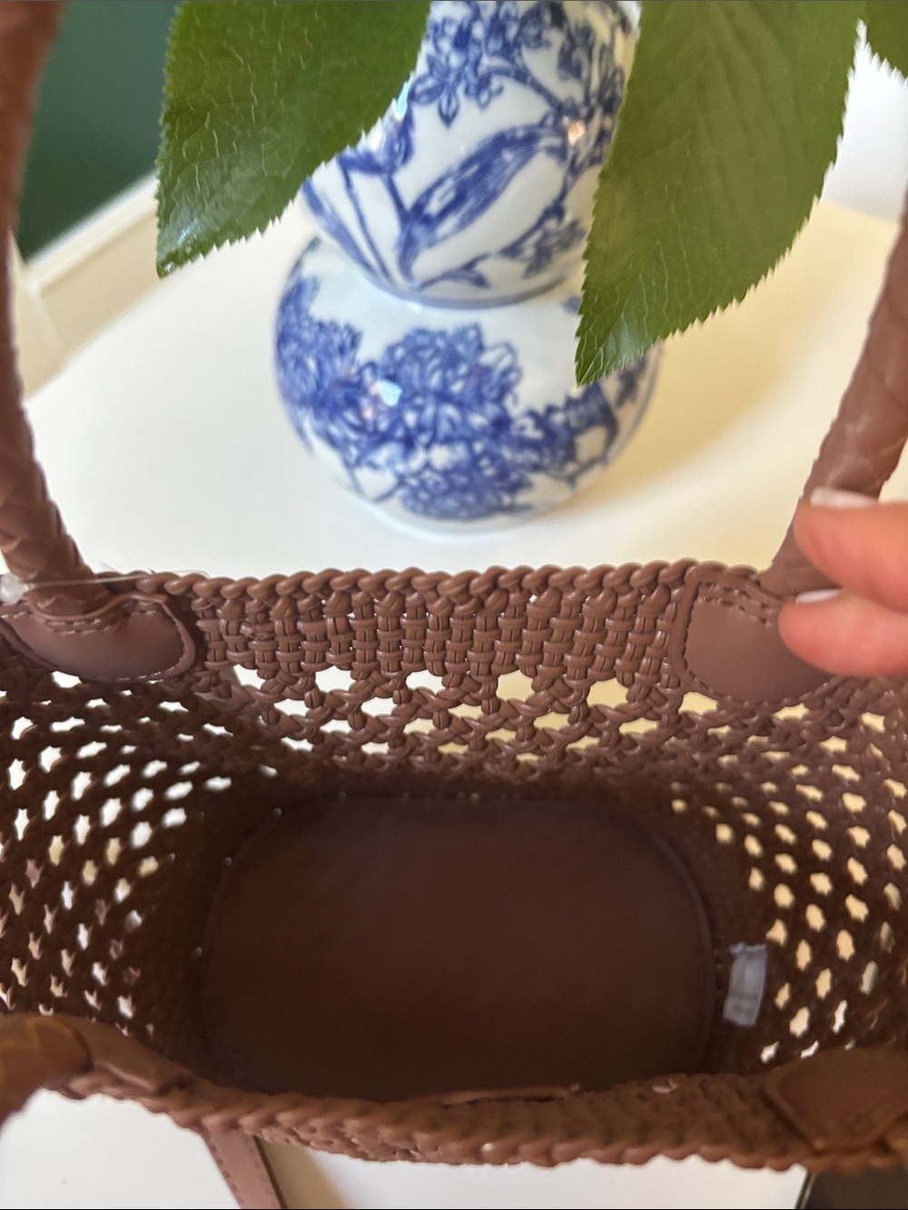 LOFT Brown Woven Tote - Picture 5 of 5